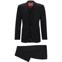 Extra Slim Fit Dreiteiliger Anzug aus gemustertem Stoff mit Performance-Stretch Hugo Boss