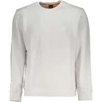 Gebürsteter Baumwoll-Sweatshirt mit Logo-Applikation Hugo Boss