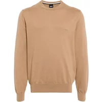 Gemütlicher Beige Crewneck Pullover Boss