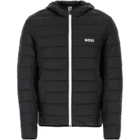 Gepolsterte Schwarze Nylonjacke Boss