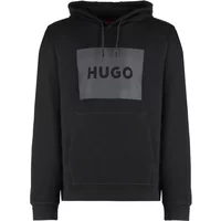 Gerippte Baumwollkapuzenpullover Hugo Boss