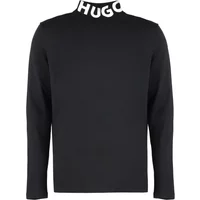 Gerippter Kragen Baumwollmischung T-Shirt Hugo Boss