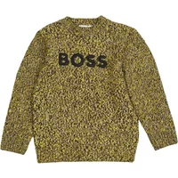 Gestrickter Intarsia Pullover in Grün Hugo Boss