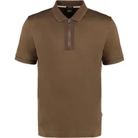 Gestrickter Kragen Baumwoll Polo Shirt Hugo Boss