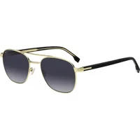 Gold Schwarz Sonnenbrille Dunkelgrau Getönt