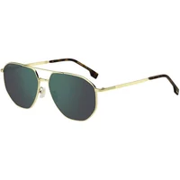 Goldrahmen Grüne Spiegel Sonnenbrille Boss