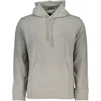 Grauer Kapuzenpullover mit Logo Hugo Boss