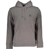 Grauer Logo Kapuzenpullover aus Baumwolle Hugo Boss