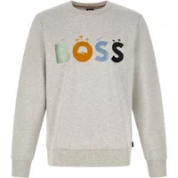 Graues Baumwoll-Rundhals-Sweatshirt Hugo Boss