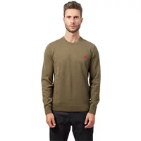 Grüner Pullover Straight Fit Bio-Baumwolle Hugo Boss