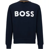 Herren Baumwoll Blaue Logo Sweatshirt Boss