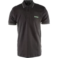 Herren Graues Baumwoll-Poloshirt Hugo Boss