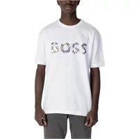 Herren Weißes Print T-Shirt Hugo Boss