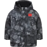 Kinder Parka Kapuzenjacke Schwarz Hugo Boss