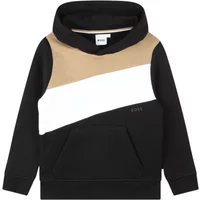 Kinder Schwarzer Pullover Color-Block Design Hugo Boss