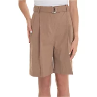 Leinen Bermuda Shorts Weites Bein Stretchig Boss