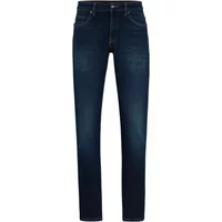 Luxus Blaue Denim Straight Leg Jeans Hugo Boss