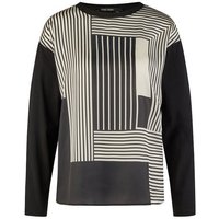 MARC AUREL Blusenshirt Blusenshirt mit Art Déco Print black varied