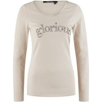 MARC AUREL Langarmshirt mit GLORIOUS Nietendekoration