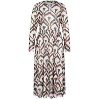 MARC AUREL Meshkleid mit Ikat-Print