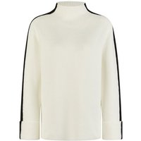 MARC AUREL Strickpullover Pullover mit Kontrastdetail offwhite varied