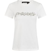 MARC AUREL T-Shirt mit Statement Strass Applikation