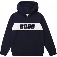 Marineblaues Junior Sweatshirt mit Kapuze Boss