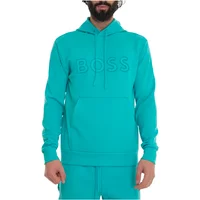 Maxi Logo Kapuzenpullover mit Kängurutaschen Boss