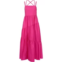 Maxikleid aus Baumwolle mit Kreuzträgern in Fuchsia Hugo Boss