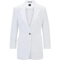 Moderne Leinenblazer Jasena Weiß Hugo Boss