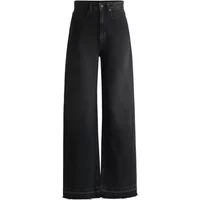 Moderne Wide Leg Denim Jeans in Anthrazit Hugo Boss