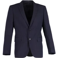 Navy Blue Wool Single-Breasted Blazer Hugo Boss