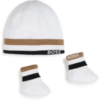 Neugeborenes Geschenkset Mütze und Stiefel Hugo Boss