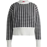 Oversized Bouclé Pullover mit Hahnentritt-Muster Hugo Boss