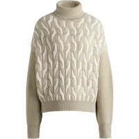 Oversized Ferdolia Sweater Beige Hugo Boss