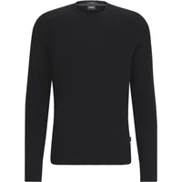 Regular Fit Kaschmirpullover in Schwarz Hugo Boss