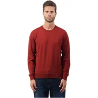 Roter Rundhalsausschnitt Wollpullover Hugo Boss