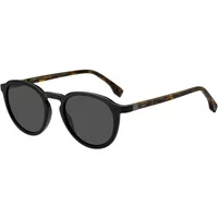 Schicke schwarze Havana Sonnenbrille für Frauen Hugo Boss