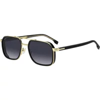 Schwarz Gold Sonnenbrille Grau Getönt Hugo Boss