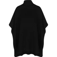 Schwarze Gerippte Poncho Jacke Hugo Boss