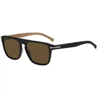 Schwarze Rahmen Braune Linse Sonnenbrille Boss