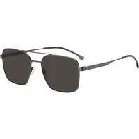 Schwarze Sonnenbrille mit grauen Gläsern Hugo Boss