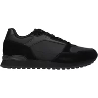 Schwarze Wildleder-Sneaker mit niedrigem Schaft Hugo Boss