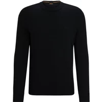 Schwarzer Baumwollpullover Hugo Boss