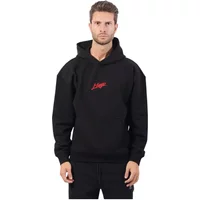 Schwarzer Hoodie-Pullover mit bedruckten Logos Hugo Boss