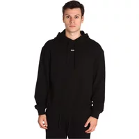 Schwarzer Hoodie mit elastischen Bündchen und Saum Hugo Boss