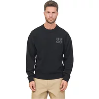 Schwarzer Pullover mit lockerer Passform und Logo-Detail Hugo Boss