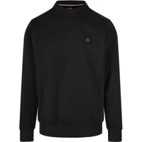 Schwarzer Rundhals-Sweatshirt mit Monogramm-Patch Hugo Boss