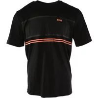 Schwarzes Baumwoll-T-Shirt Herren Tee Hugo Boss