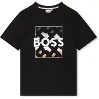 Schwarzes Crew Neck Logo T-Shirt Hugo Boss